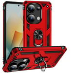 Xiaomi Redmi Note 13 Pro 4G Military Armour Ring Case Red