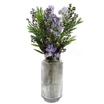 Artificial Flower Arrangement 60cm Artificial Purple Starflower Display in Glass Vase