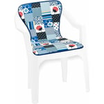 Coussin de Chaise de jardin Pliant Douce Intérieur Extérieur Bar Dehor Motif Coccinelle - Bleu