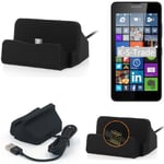 Docking Station for Microsoft Lumia 640 LTE black charger Micro USB Dock Cable