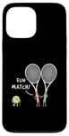 Coque pour iPhone 13 Pro Max Raquette de sport Fun Match Backhand Raquette de tennis