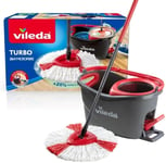 Vileda Turbo Microfibre Mop and Bucket Set, Spin Mop for Cleaning Floors, Set o
