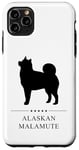 Coque pour iPhone 11 Pro Max Silhouette noire malamute de l'Alaska