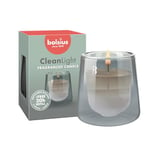 Bolsius - Set de Démarrage CleanLight - Bougie Parfumée Rechargeable - Support & 1 Recharge - Gris - Cypress & Amber - Temps de Combustion de 20 Heures - Extraits Naturels & Cire Végétalienne