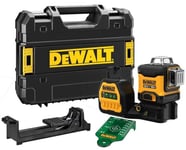 DeWalt DCE089NG18 - Laser multilignes Li-Ion 12/18V - autonivelant - 3x360 degrés - dans coffret - 35m - vert