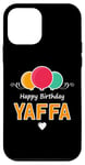 Coque pour iPhone 12 mini Joyeux anniversaire en disant Yaffa