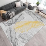 HOMFINE Tapis Salon Chambre Lavable-200x300 cm Moderne Moquette Chambre Outdoor Tapis Lavable en Machine Grand Tapis Tapis Poil Ras Tapis Salle a Manger Antidérapant et résistant Gris