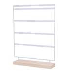 Örhängehållare Stativ Smyckeshållare Organizer Display Rack 5 Tier 100 Hål Örhänge Rack Med Trä