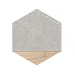 Carrelage sol / mur hexagonal effet pierre et bois SEINE HEXAGONO LIGARD GRIS (vendu par boite de 0.50m2)