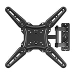 GRIFEMA Support Mural TV 26-65 Pouces - Fixation Murale TV Peut Contenir Jusqu'à 35KG, Accroche Television Mural Orientable (± 90°), Incline (+ 6°, -12°) et Étend, Support Vesa pour TV Plat/Incurvé