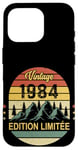 Coque pour iPhone 16 Pro Vintage 1984 Anniversaire 41 ans Homme Femme Année 80