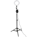 Ring Light 8 "Selfie Light Anneau avec Support Réglable Télécommande 80 Ampoules Ringlight pour la Vidéo