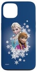 Coque pour iPhone 13 Disney La Reine des Neiges Anna et Elsa Sisters et Flocons de Neige