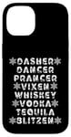 iPhone 14 Dasher Dancer Prancer Vixen Spirits Funny Christmas List Case