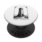 The Tower Tarot Card - Major Arcana Card 16 Aesthetic PopSockets PopGrip Adhésif