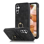 GOTOURED for Samsung A14 Phone Case,A14 Phone Case Card Holder Kickstand,360 Degree Ring Holder Stand,Shockproof A14 5G Case Leather Protective Wallet Cover for Samsung Galaxy A14 2023 (Black)