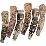 8 Pack Fake Temporary Tattoo Nylon Arm Ärm Sleeve Tatuering