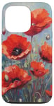 iPhone 13 Pro Red Poppies Flowers In A Field Case