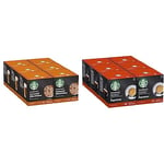 STARBUCKS Caramel Macchiato by Nescafé Dolce Gusto Coffee Pods 6 x 12 (72 Capsules, 36 Servings) & Single-Origin Colombia by Nescafé Dolce Gusto, Medium Roast, Coffee Pods 6 x 12 (72 Capsules)