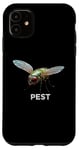 Coque pour iPhone 11 Ravissant blague aquarelle mouche insecte insecte camper été camping