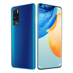 TGHY Téléphone Mobile Débloqué X50 Pro+, Android 10, Deca-Core, 8Go + 256Go, Ecran FHD 7,0 Pouces, Caméra Frontale 24MP + Caméra Arrière 48MP, Batterie 5500mAh, Smartphones Déverrouillés,Bleu