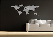 World Map Atlas Wall Sticker Quote Decal Transfer Mural Stencil Art Tattoo WSD590