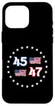 Coque pour iPhone 16 Pro Max 45 47 Trump 2024, Trump President 45 47, 45 47 Chemise pour homme