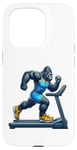 Coque pour iPhone 15 Pro Gorilla Running sur tapis de course Fitness Gym Entraînement