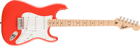 Squier FSR Sonic Stratocaster MN White Pickguard Fiesta Red