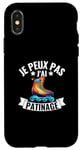 Coque pour iPhone X/XS Je Peux Pas J'ai Patinage Artistique Patin A Glace Humour