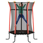 HOMCOM 5.4FT Kids Trampoline With Enclosure Indoor Outdoor for 3-10 Years Red