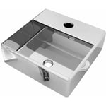 Helloshop26 - Lavabo avec trou pour robinet vasque à poser monter salle de bain intérieur salle d'eau cabine de toilette maison 38 x 30 cm céramique