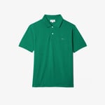 Lacoste Mens Classic Fit Speckled Print Cotton Pique Polo Shirt in Green Polycotton - Size 2XL