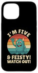 Coque pour iPhone 15 Five and Feisty Monster Birthday Graphic for Kids