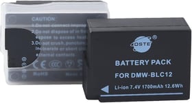 2pcs DMW-BLC12 DMW-BLC12E Batterie compatible avec Panasonic Lumix DMC-G7, DMC-GH2, DMC-FZ330, DMC-FZ200, DMC-FZ200GK, DMC-FZ1000