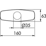 Mora täckplatta 160X64 Ø35 mm