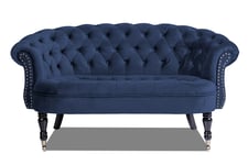 Chesterfield Ludovic Sofa 2-seters - Petrolblå 2 seter sofa Blå