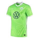 Nike Homme Vfl Wolfsburg, Saison 2021/22, Équipement de Jeu, Home Maillot, Blanc/Laser Bleu, S EU