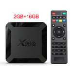 European Standard 2GB16GB Boîtier TV X96Q, Allwinner H313, 2 Go/16 Go, 1 Go/8 Go, décodeur connecté Android 10.0, avec WiFi 2.4 GHz, 4K, Google First et YouTube ""Nipseyteko