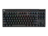 Logitech G PRO X TKL - Clavier - backlit - sans fil - 2.4 GHz, Bluetooth - AZERTY - Français - commutateur : Tactile - rose