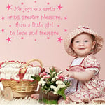 Love and Treasure Girls Nursery Wall Quote Stickers Decal Mural Transfer Stencil WSD510