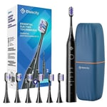 Etekcity Electric Toothbrush Sonic for Adults and Kids, Deep Clean Mode & 40000 VPM, 6 Brush Heads, Fast Charge for 60 Days, 2 Mins Smart Timer, 5 Modes & Travel Case, Black