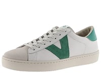 Victoria Femme, Berlin Piel & Serraje, Basket Cuir, Verde, 44 EU