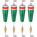 THKFISH Flotteur Peche en Mer Bouchon Peche Flotteurs Pondérés Popping Cork Bouchon de Peche Truite 4 Pièces Vert-35g