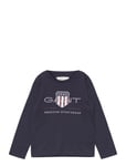 GANT Archive Shield Ls T-Shirt Marinblå