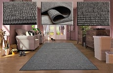 Tapis d'entrée pour intérieur et extérieur - Tapis Lisse sans Poils - Tapis de Couleur Anthracite - Tapis de Chambre - Tapis terrasse - Tapis de Salon - Tapis de 120 x 170 cm