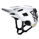 POC Kortal Race MIPS - Advanced trail, enduro and all-mountain bike helmet with a highly efficient ventilation design, Hydrogen White/Uranium Black Matt