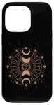 iPhone 13 Pro Celestial Moon Phase Boho Mystical Moon And Sun Astronomy Case