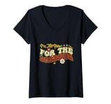 Womens I'm Just Here For The Dressing Groovy Thanksgiving Christmas V-Neck T-Shirt