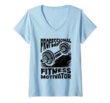 Womens Gym Workout Personal - Fitness Trainer V-Neck T-Shirt